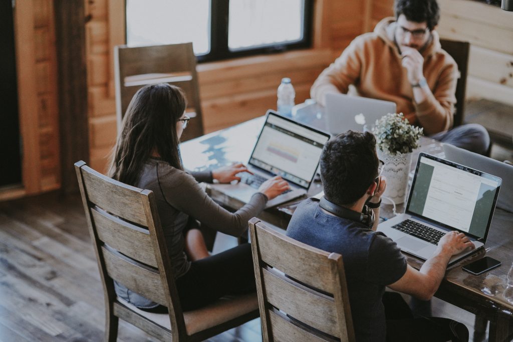 hr and payroll software employees working at their desk